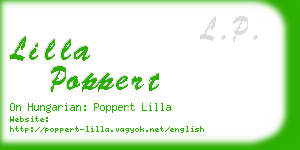 lilla poppert business card